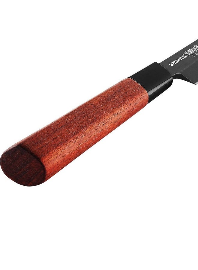Samura Okinawa Stonewash Deba Knife 170 mm | Single‑Edged AUS‑8 Steel Blade | Traditional Rosewood Handle | Professional Japanese Chef Knife for Filleting Fish, Poultry, and Meat | Kitchen Gift Box - Image 4